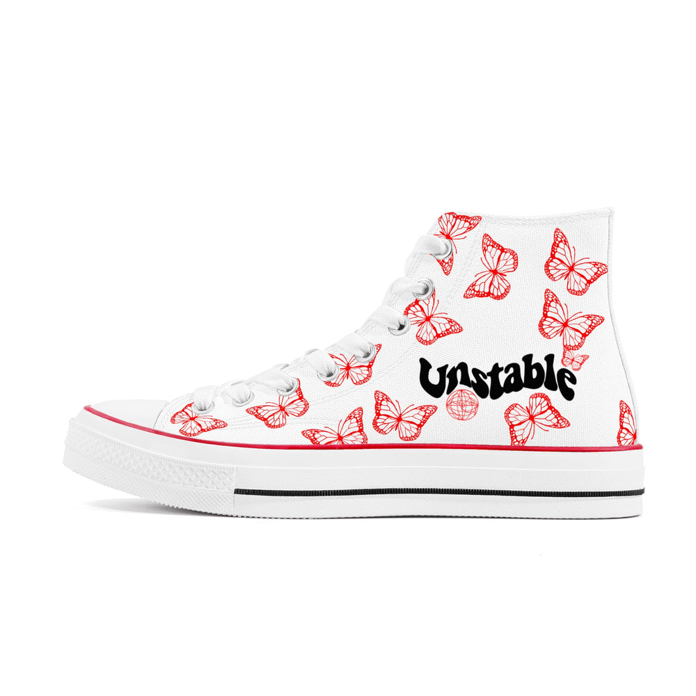 Womens Classic High Top Unstable Butterfly Shoes